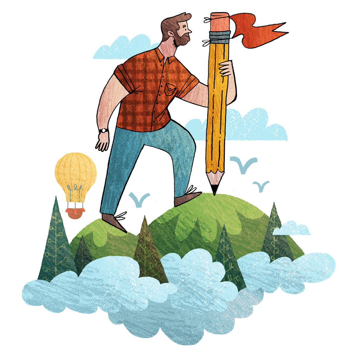 guy with a flag
